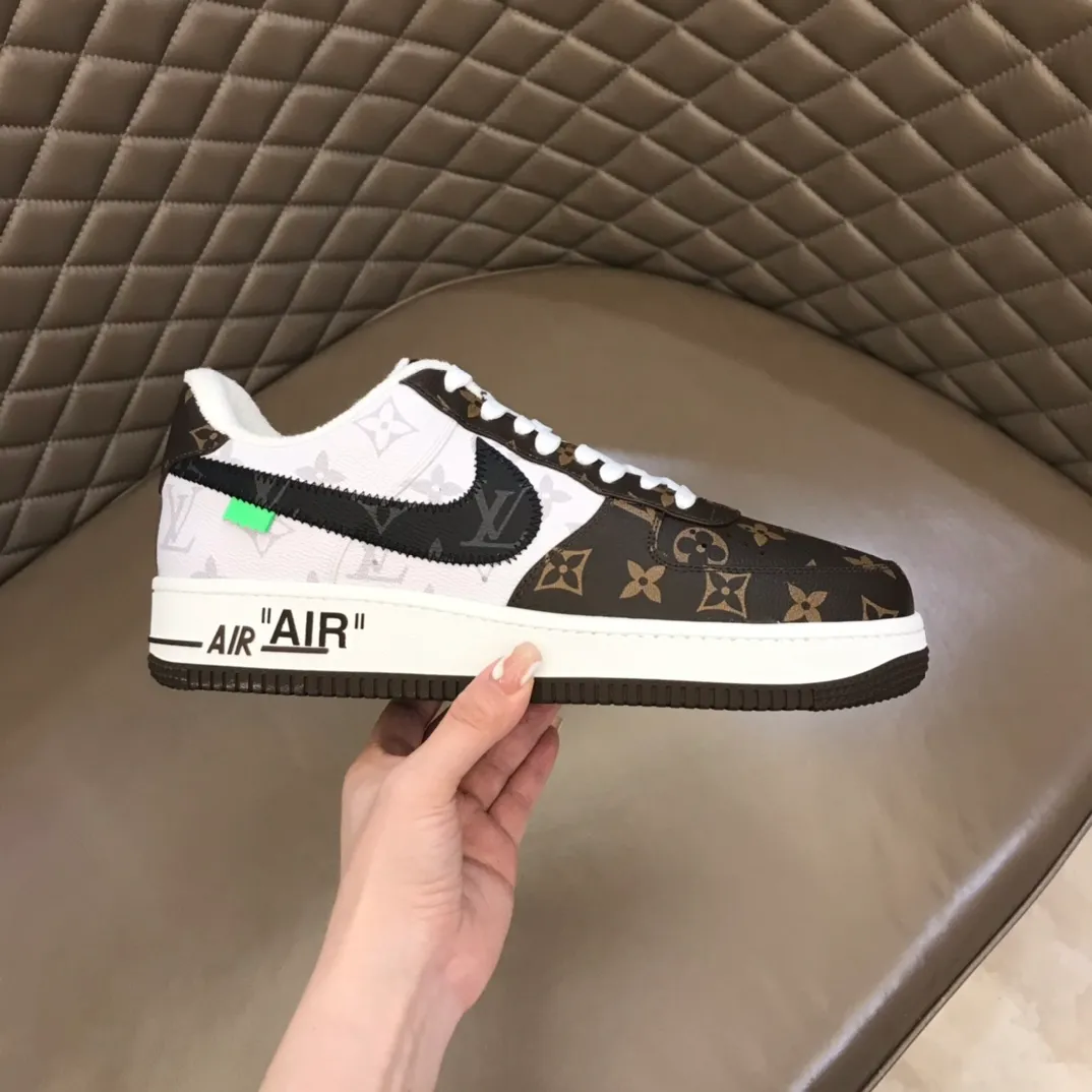 Men's shoes 💰p420 "*OUIS *UITTO*" x OFF-WHITE x Nike tripartite collaboration! Trendy and cool men's casual sports shoes with unrivaled color matching. The design idea basically continues the style of THE TEN. The Swoosh line and tongue label have a very familiar visual effect and are both fashionable and trendy! A must-have for fashionistas! The effect on your feet is absolutely stunning! (The original drawer packaging accessories are complete) Code number 38-45